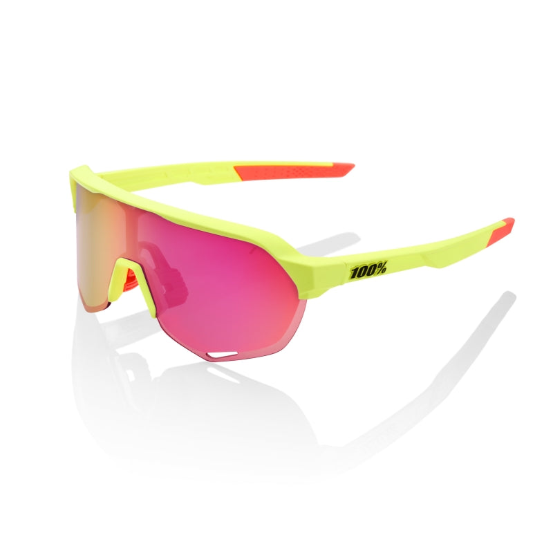 S2 MATTE WASHED OUT NEON YELLOW- PURPLE MULTILAYER MIRROR LENS